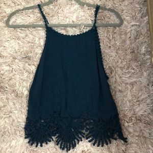 Real cropped lace tank top!
